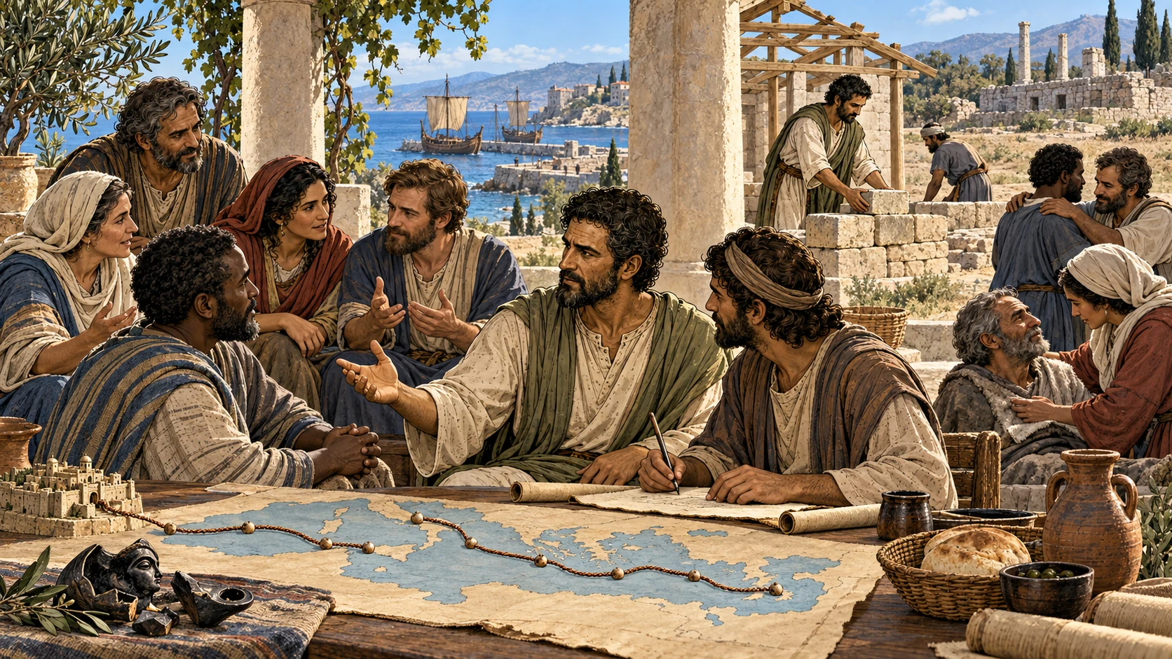 Paul joins mutual teaching beside an unlabeled western route and a new foundation.