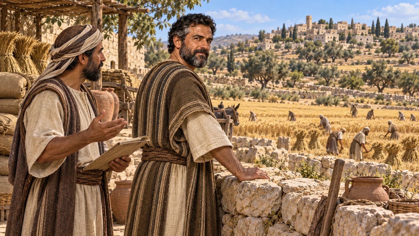 Introduce Boaz and his Bethlehem land.