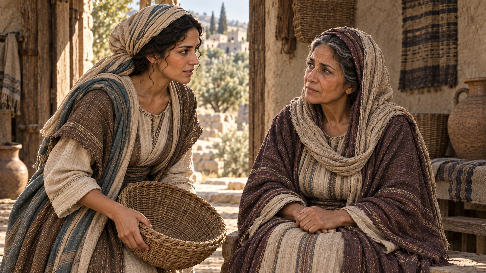 Ruth asks Naomi to glean.