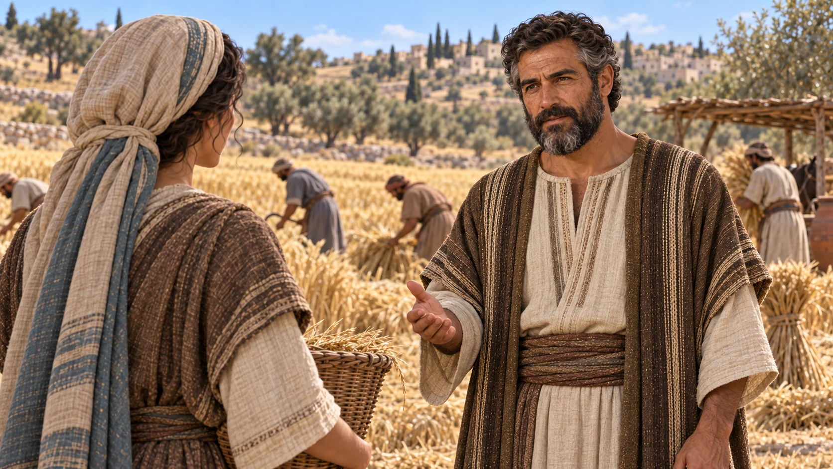 Boaz answers with knowledge of Ruth's loyalty.