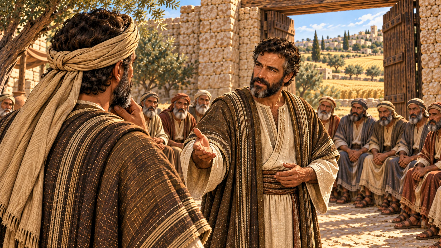 Boaz states the order of redemption.