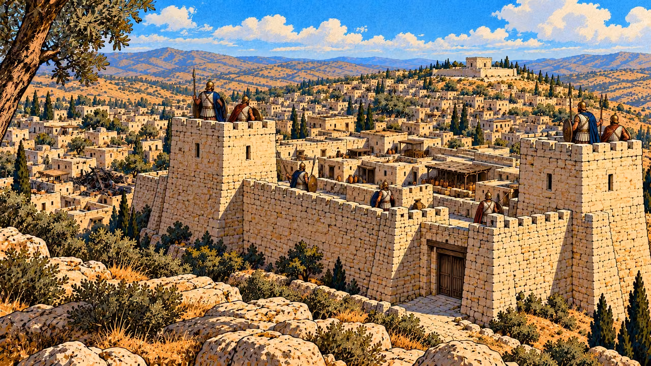 Guards occupy the citadel walls and towers.