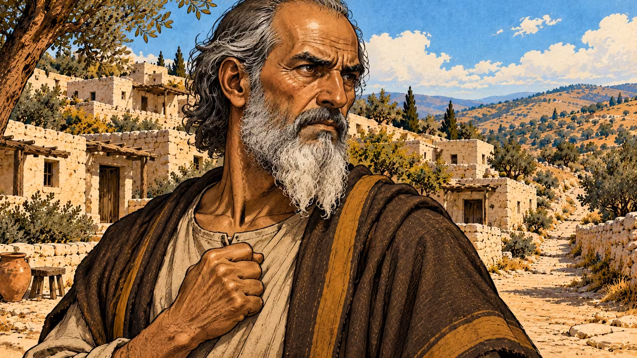 Mattathias reacts with anger as the offering man approaches.