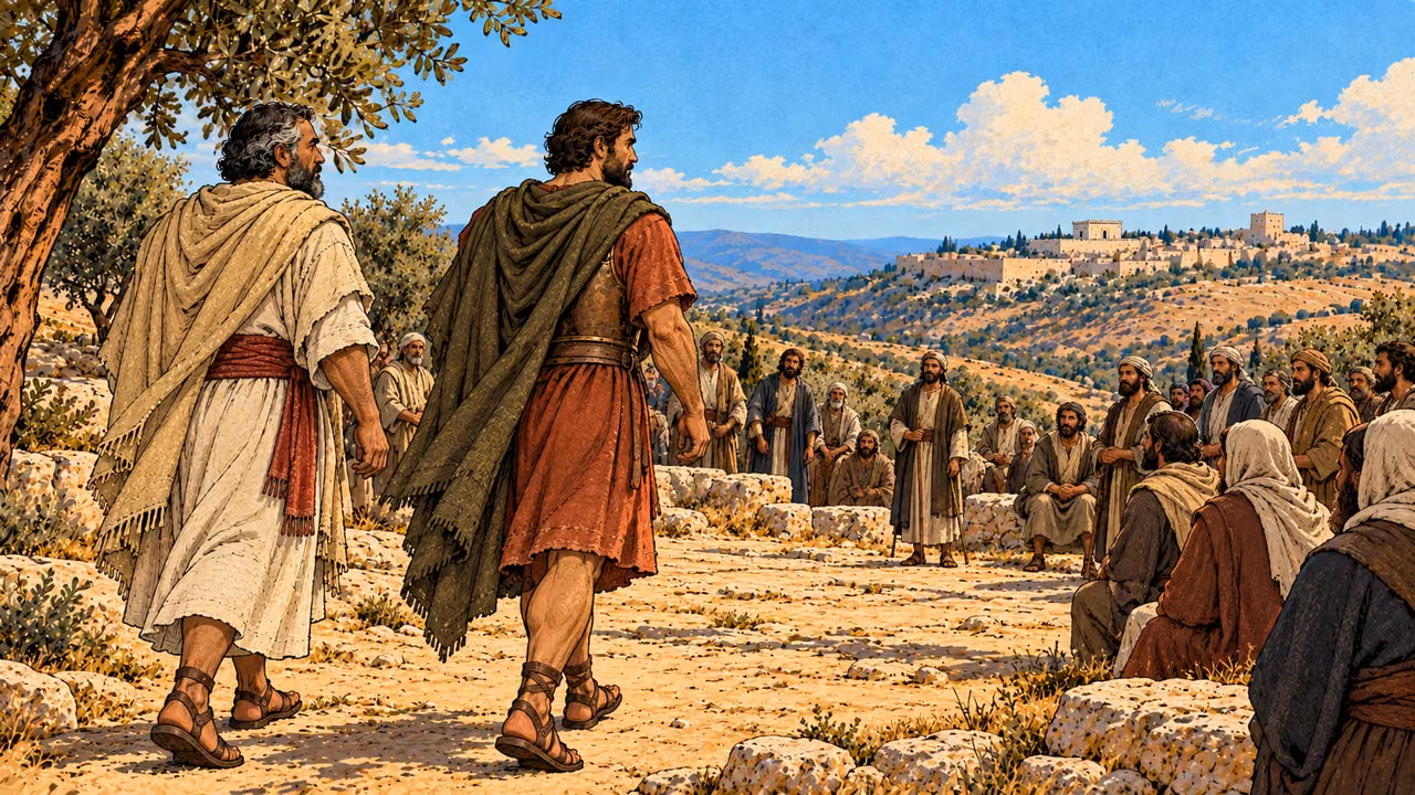 Judas and Simon approach the waiting ridge assembly.