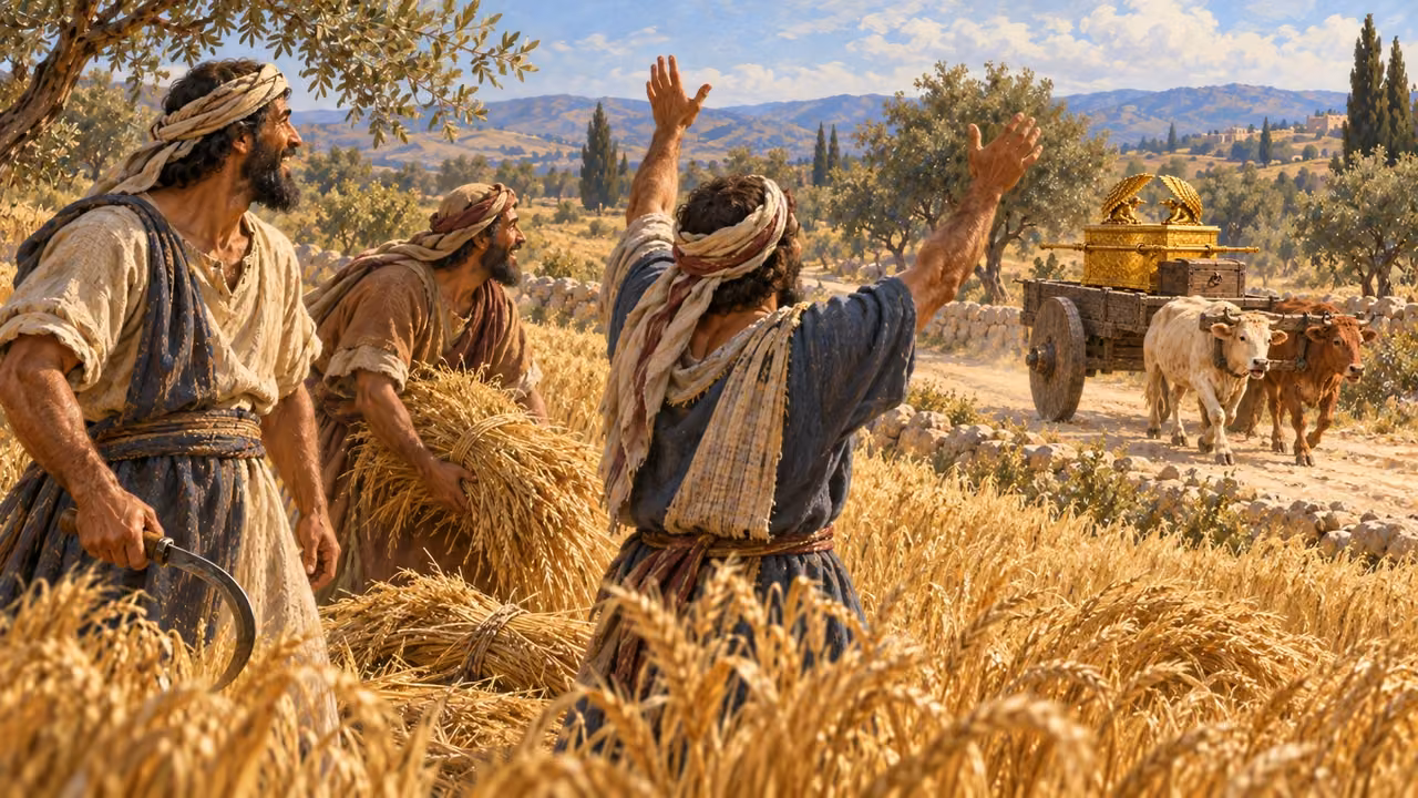 Joy at the wheat harvest