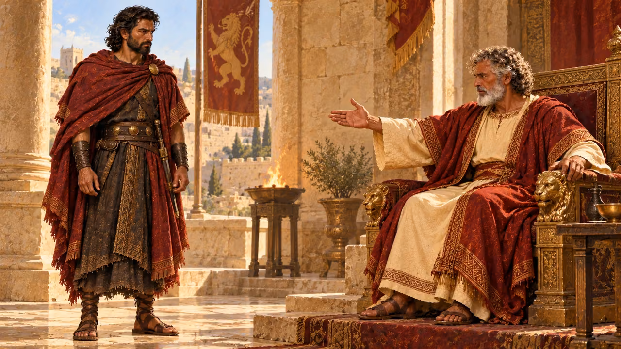 David gives Joab the order to bring Absalom back.