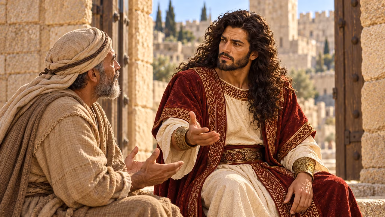 Absalom affirms the man’s claim and voices his allegation.