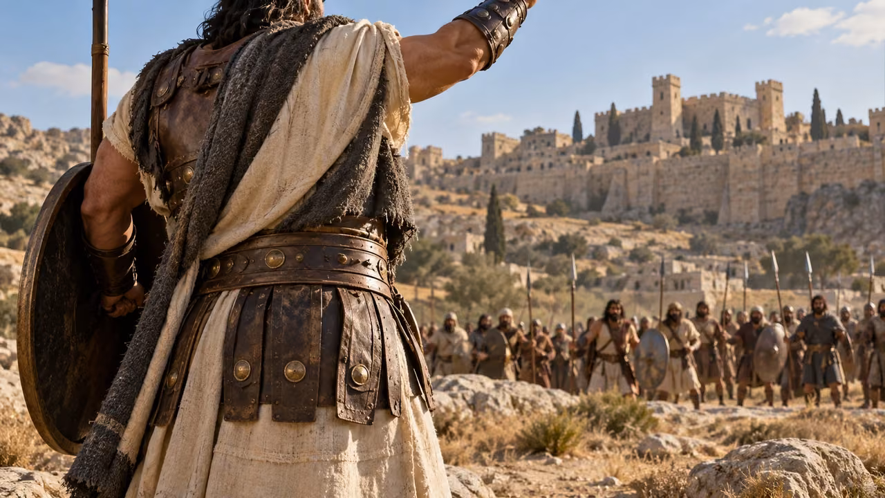 The large warrior defies Israel.
