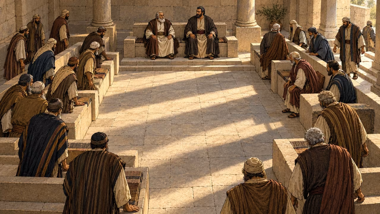 Rulers, elders and scribes gather in Jerusalem on the following day.