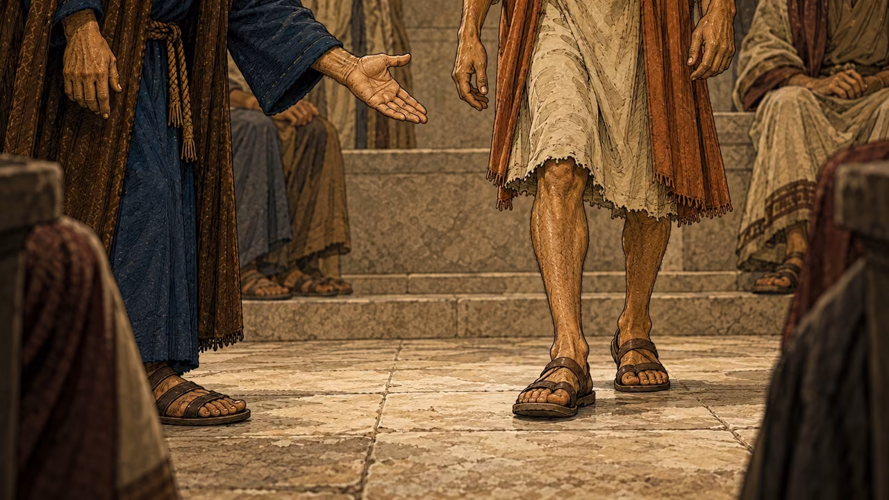 Peter points to the good deed done for the man who had been unable to walk.