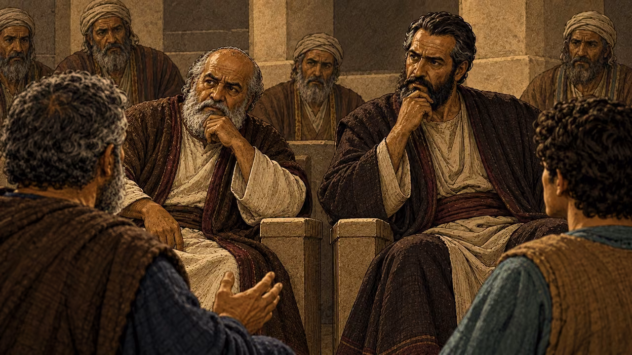 The council observes Peter and John’s boldness and recognizes that they had been with Jesus.