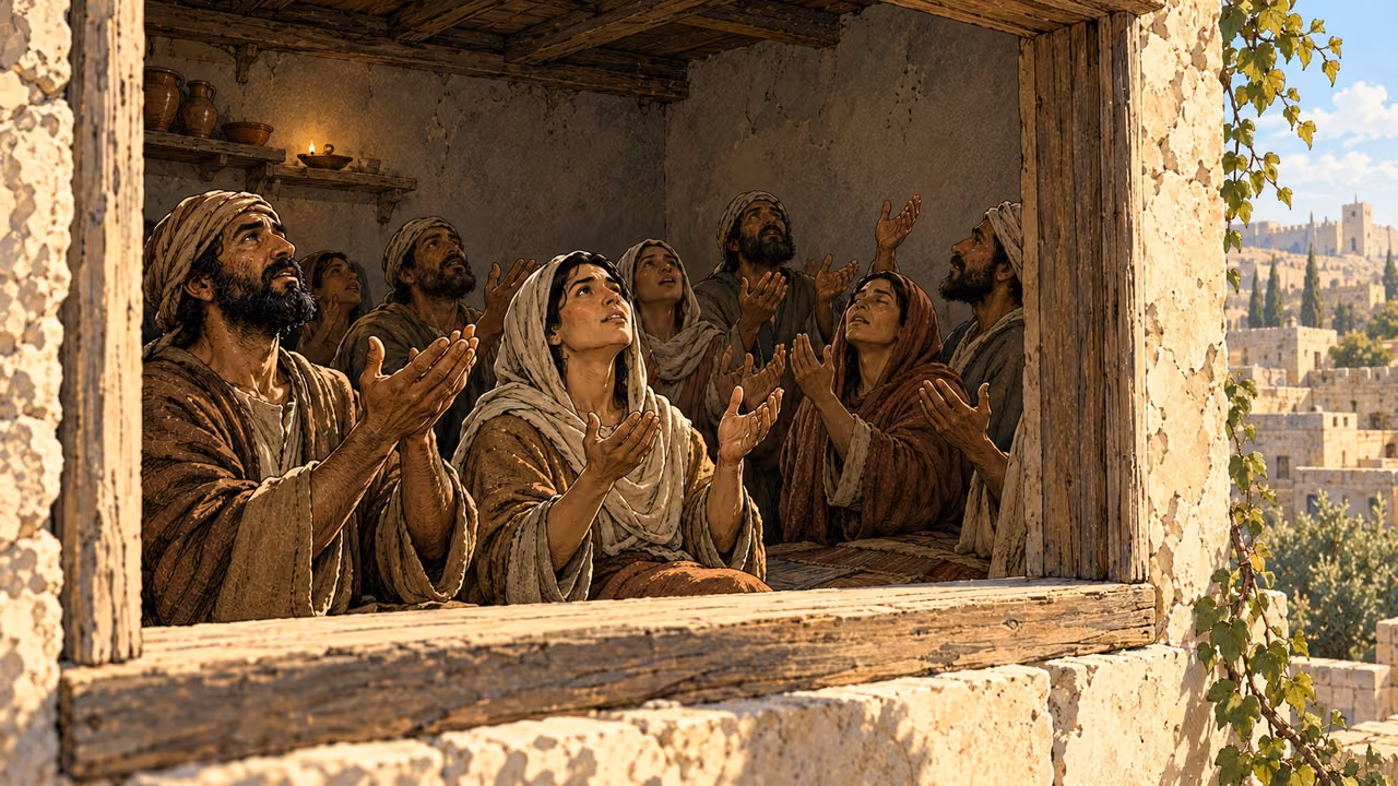 The believers continue praying as they remember those who gathered against Jesus in Jerusalem.