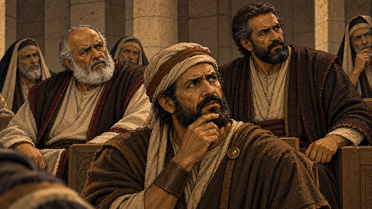 The Temple captain and chief priests wonder what the report might mean.