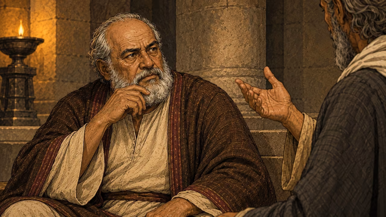 Gamaliel advises leaving the apostles alone if the work is merely human.