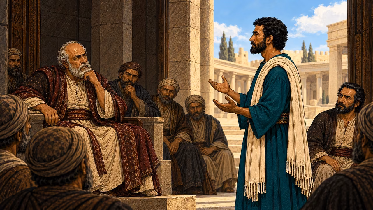 Stephen declares that the Most High does not dwell in things made by human hands.