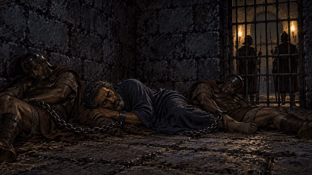 Peter Bound in Prison.
