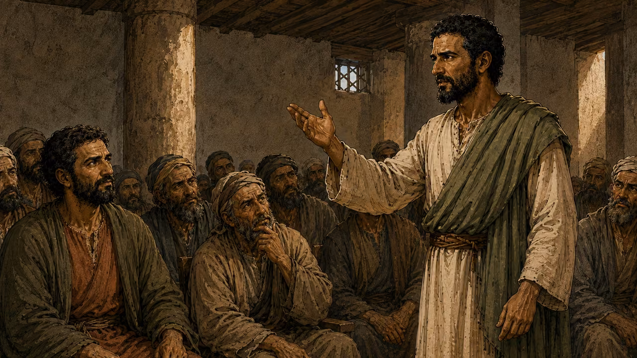 Paul appeals to listeners during the close of his address.