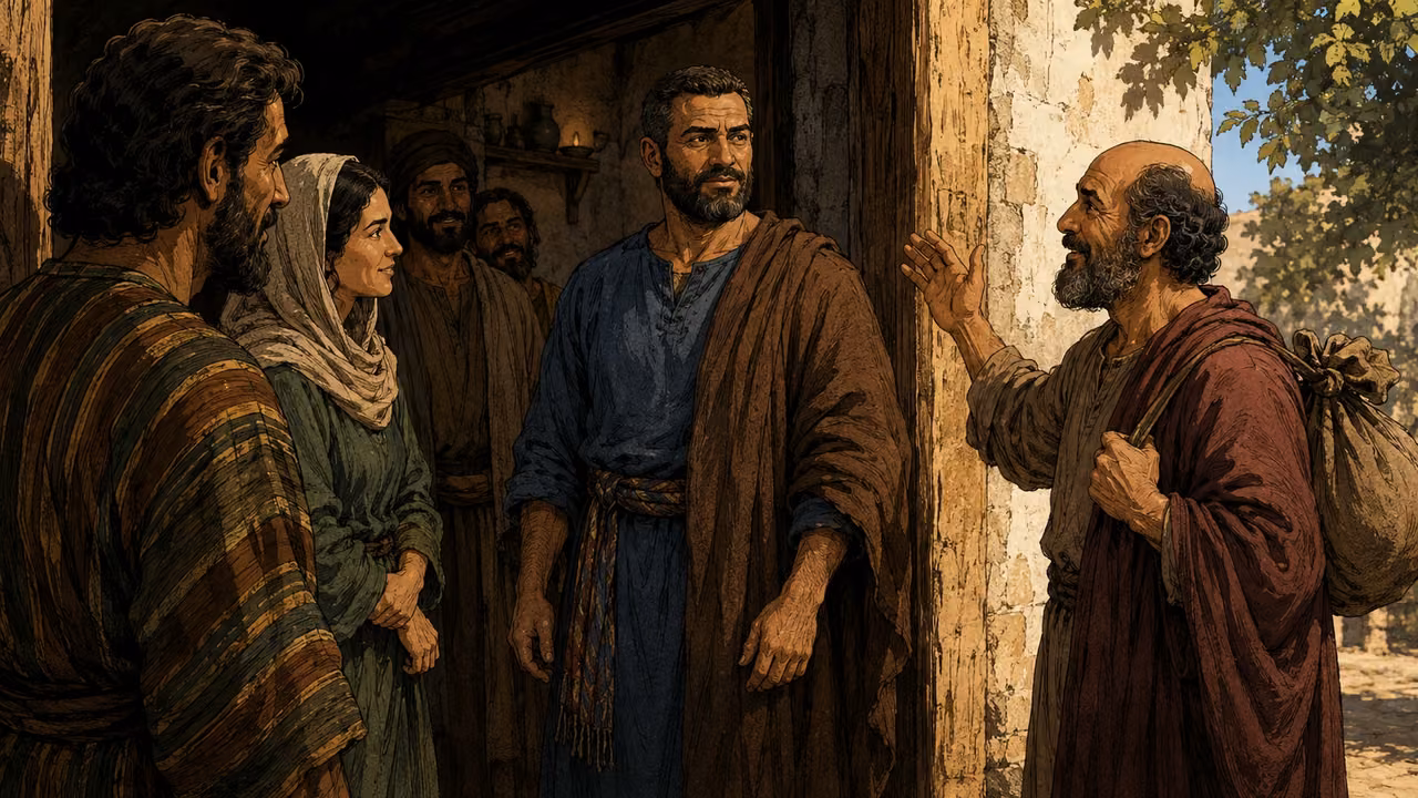 Judas receives a peaceful farewell while Silas remains with the believers.