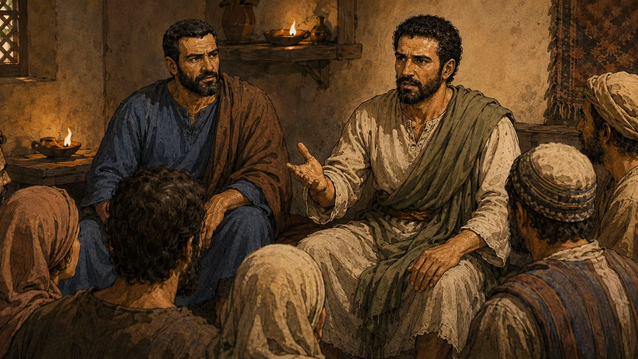Paul and Silas encourage believers during their journey.