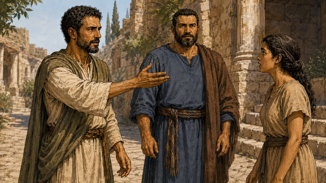 Paul turns and commands the spirit to leave the servant girl.