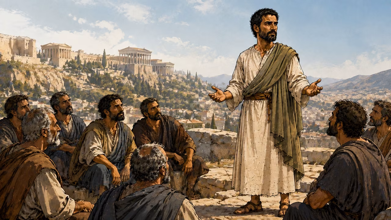 Paul calls his listeners to repent in view of God’s appointed judgment.
