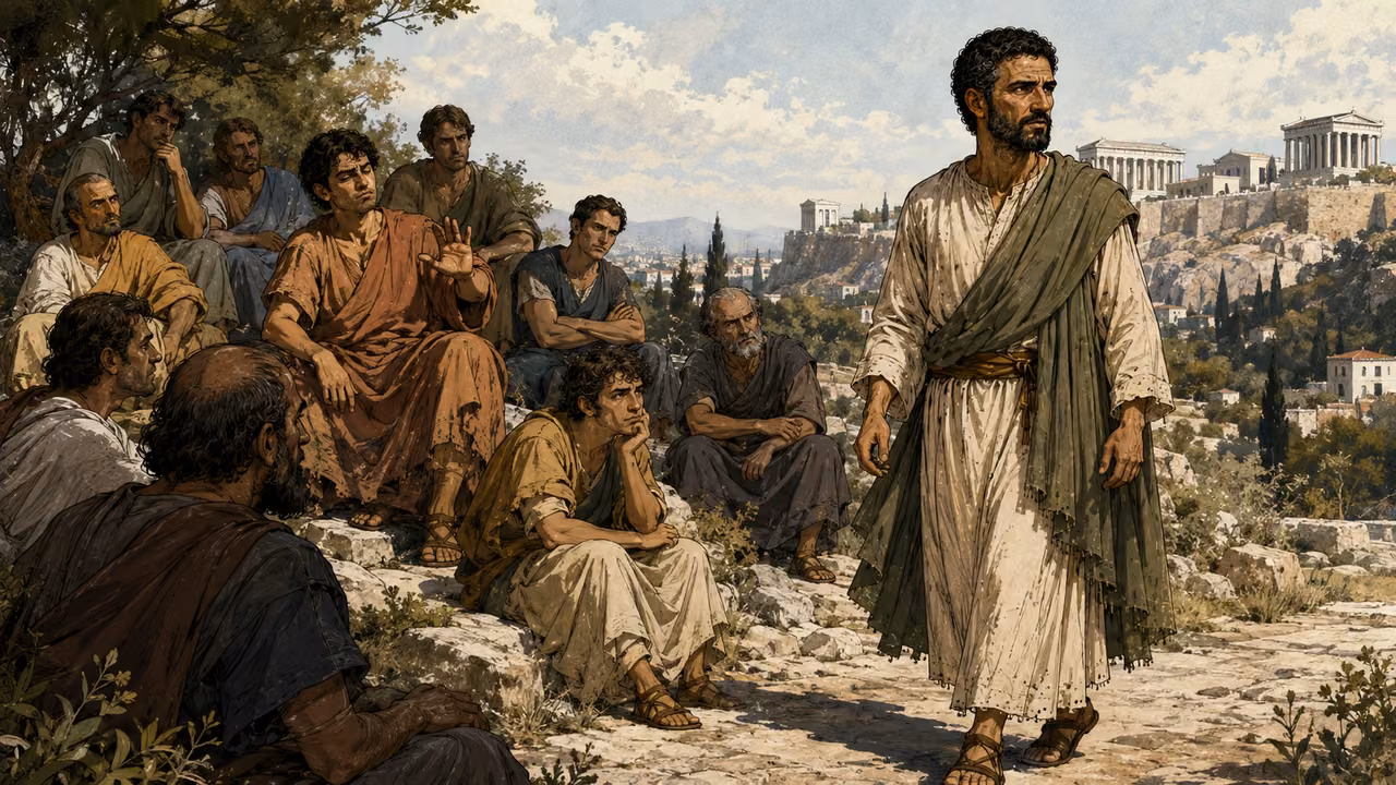 Some mock, others want to hear more, and Paul leaves.