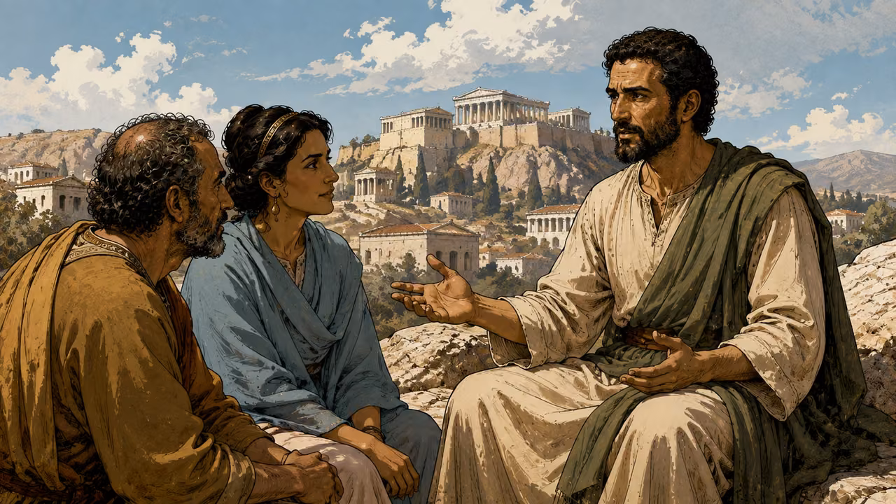Dionysius, Damaris, and others join Paul and believe.