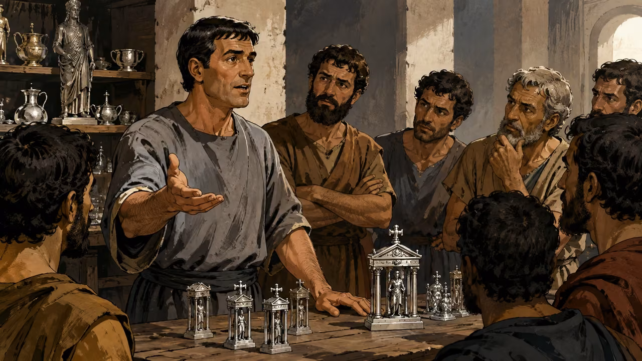 Demetrius addresses craftsmen about their trade.