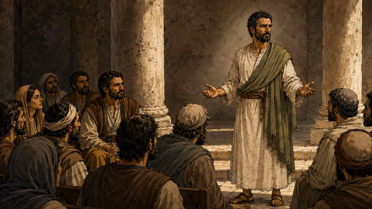 Paul teaches daily in the hall of Tyrannus.