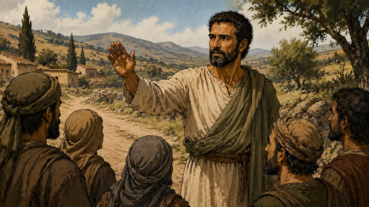 Paul encourages believers before continuing his journey.