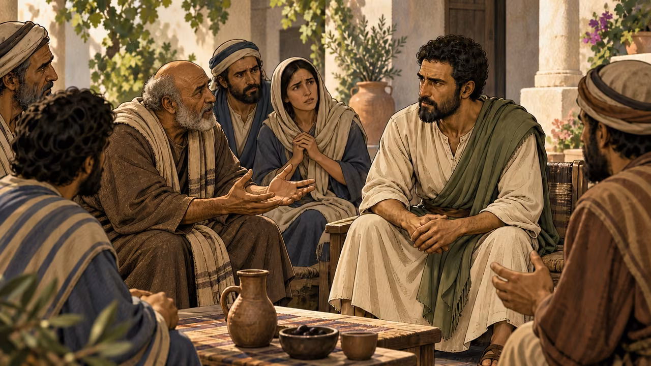 The disciples at Tyre warn Paul about going to Jerusalem.