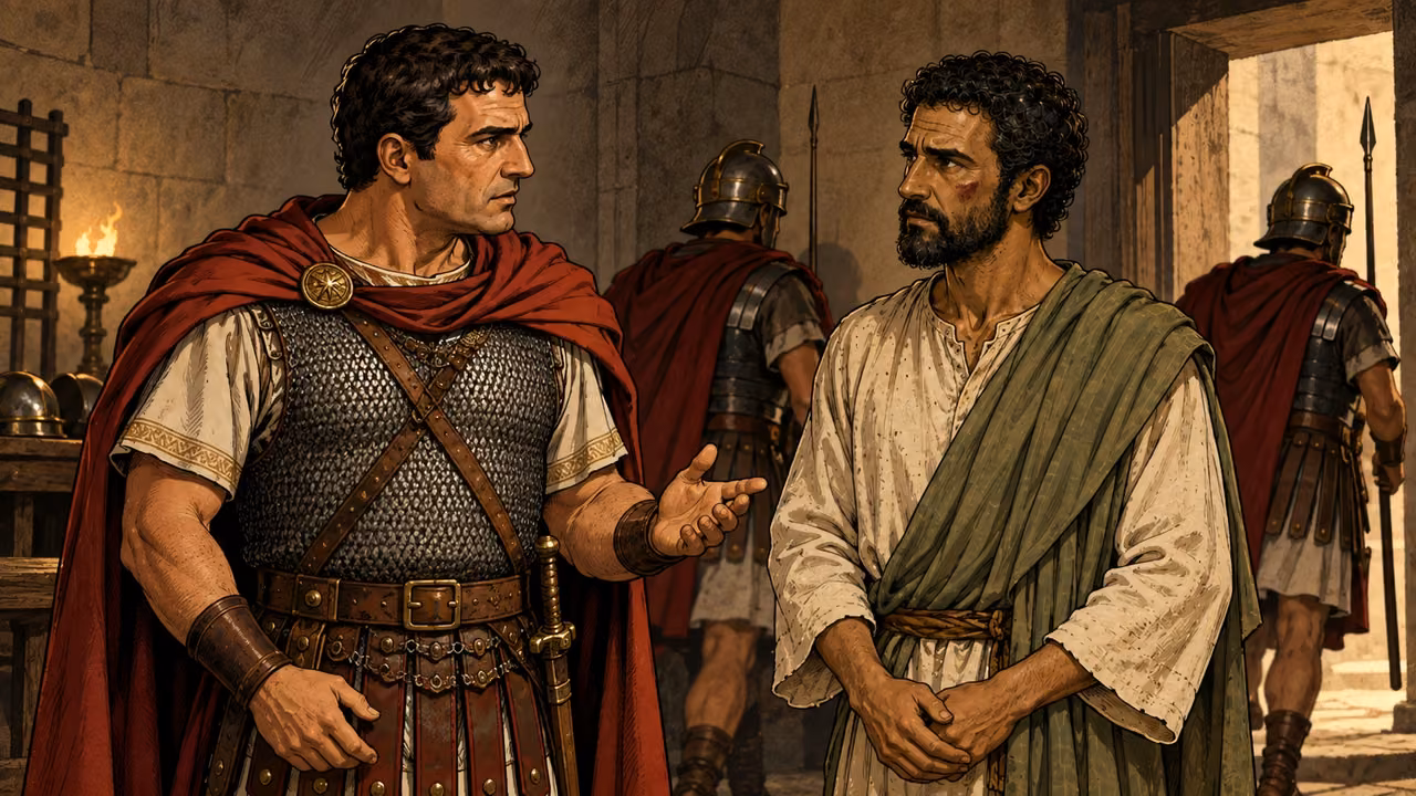 Paul tells the commander that he was born a citizen, and the examiners withdraw.