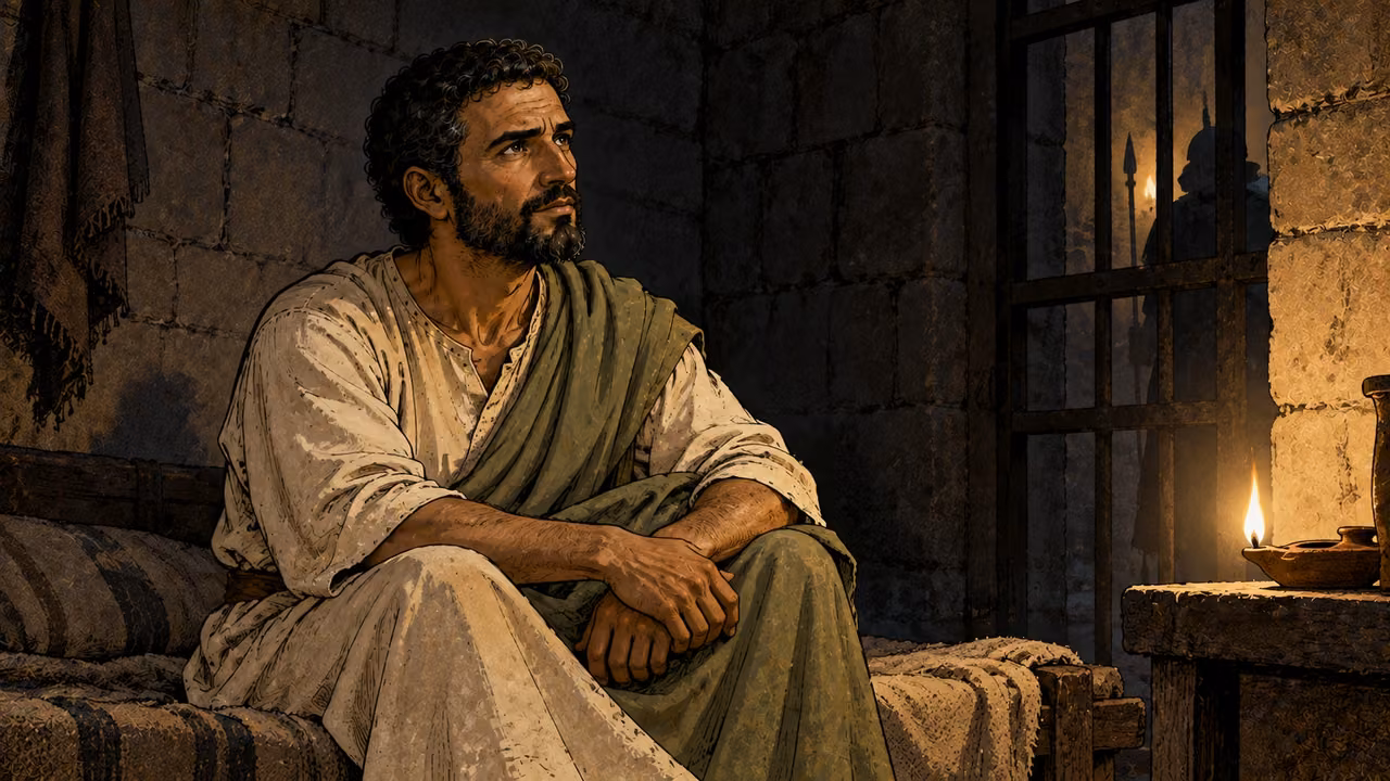 During the night Paul receives encouragement and the promise of testimony in Rome.