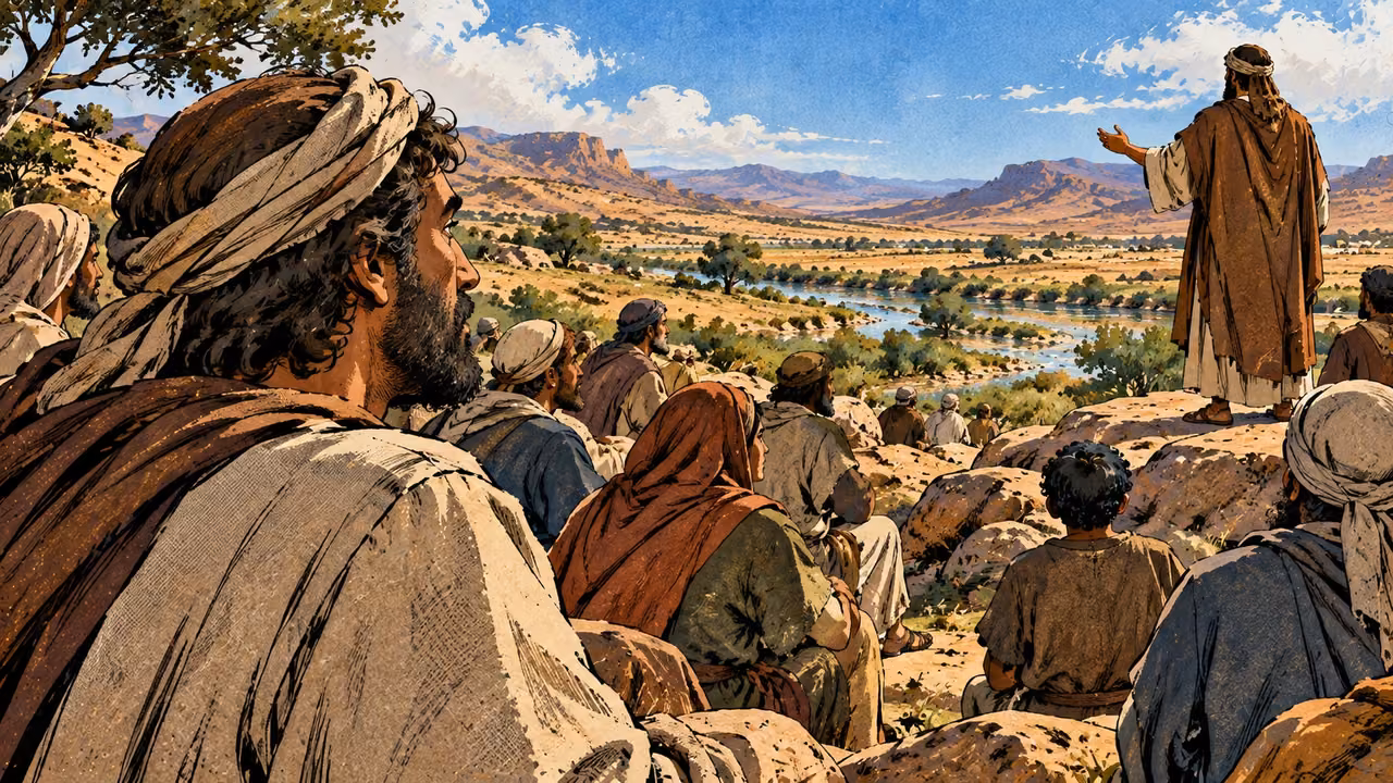 A thoughtful listener turns toward the gathered assembly.