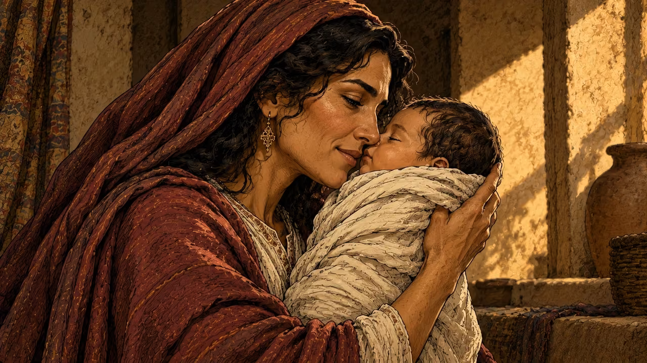 Leah holds her newborn son Simeon close to her cheek.