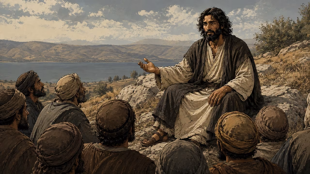 Interpretive Gospel illustration: Law Teaching.