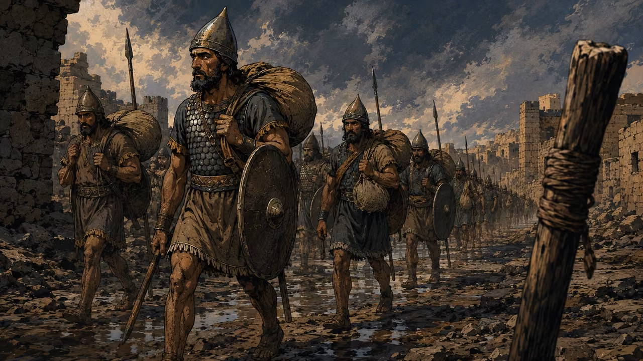 The rod and the ambition. ORACLE OF JUDGMENT | Assyria is called a rod of anger, yet pursues its own ambition to destroy nations. The marching force interprets the threat and the boast.