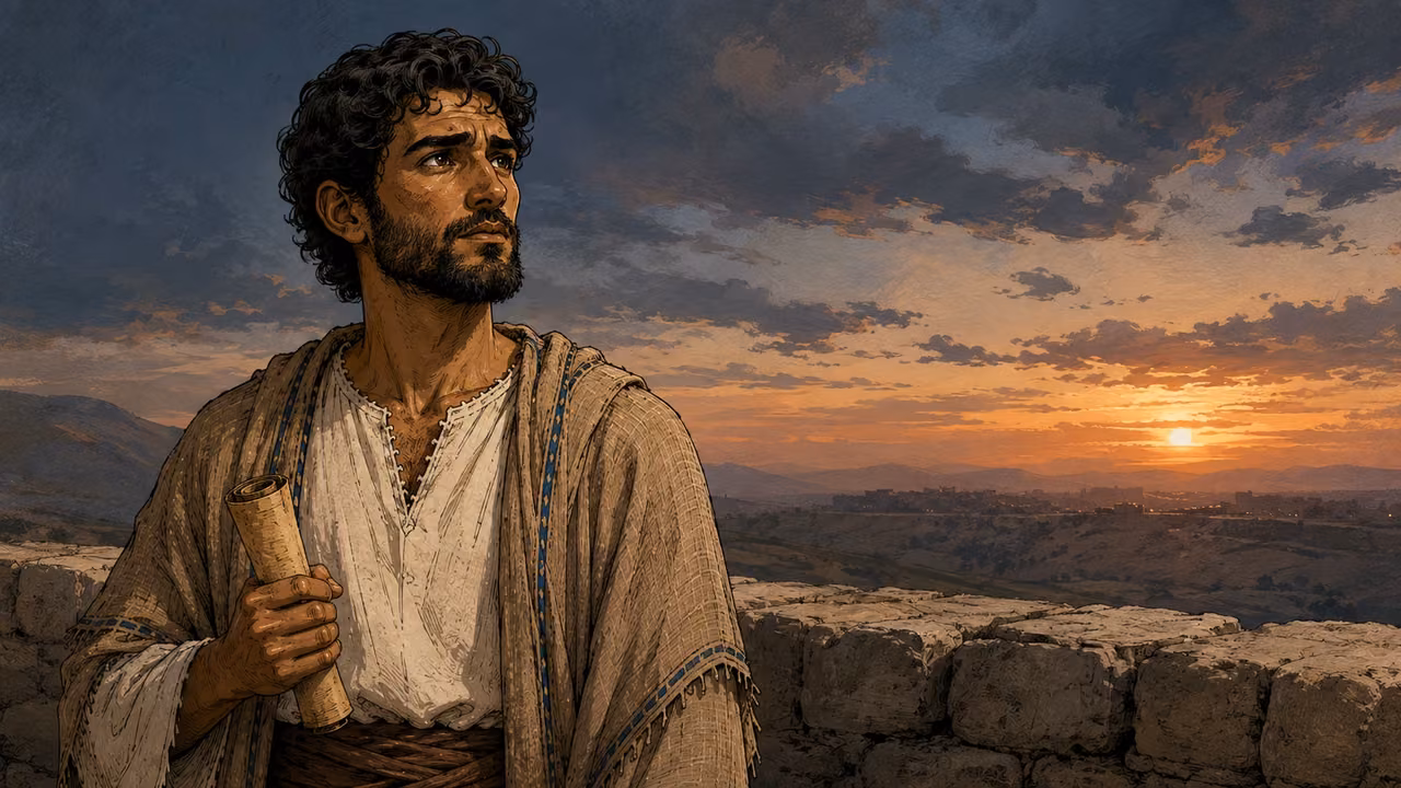 The oracle concerning Babylon. PROPHETIC FRAME | The heading names Isaiah son of Amoz as the one who saw the oracle. His posture here is illustrative framing, not an additional narrated event.