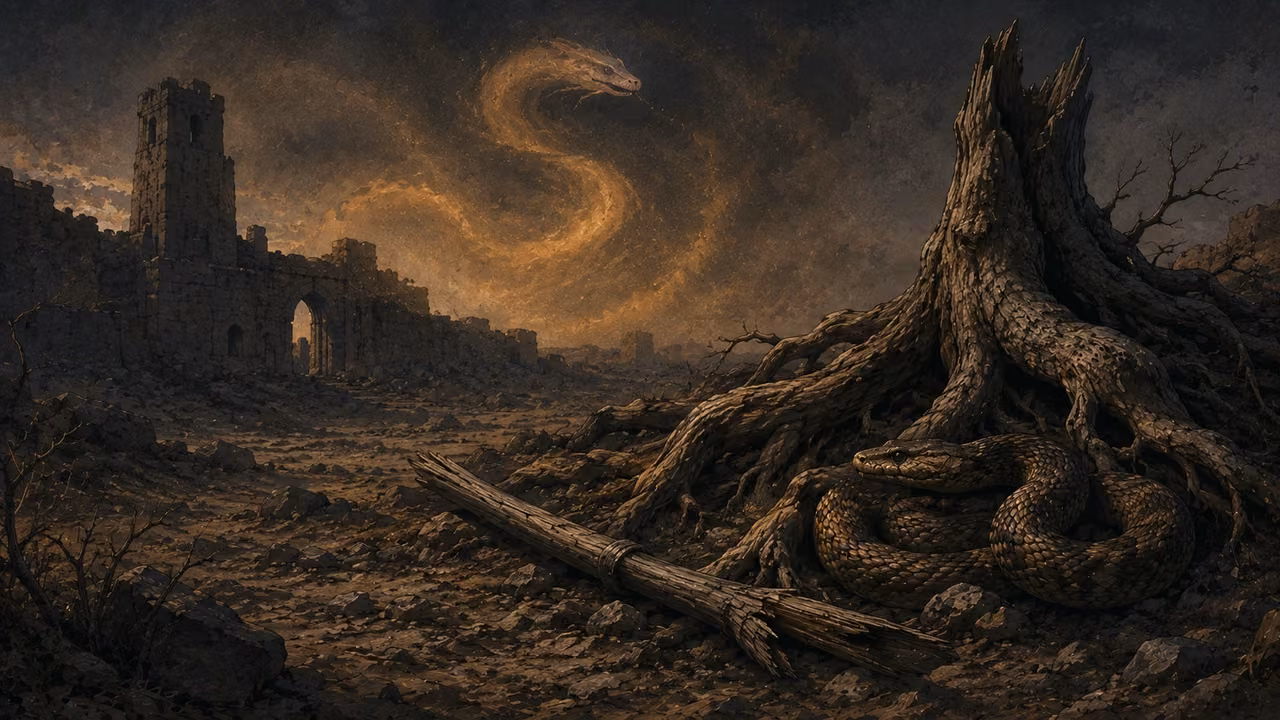 Do not rejoice, Philistia. ORACLE HEADING AND METAPHOR | Dated to Ahaz’s death, the warning rejects premature rejoicing. The rod and serpent imagery remain a symbolic threat, not a literal historical encounter.