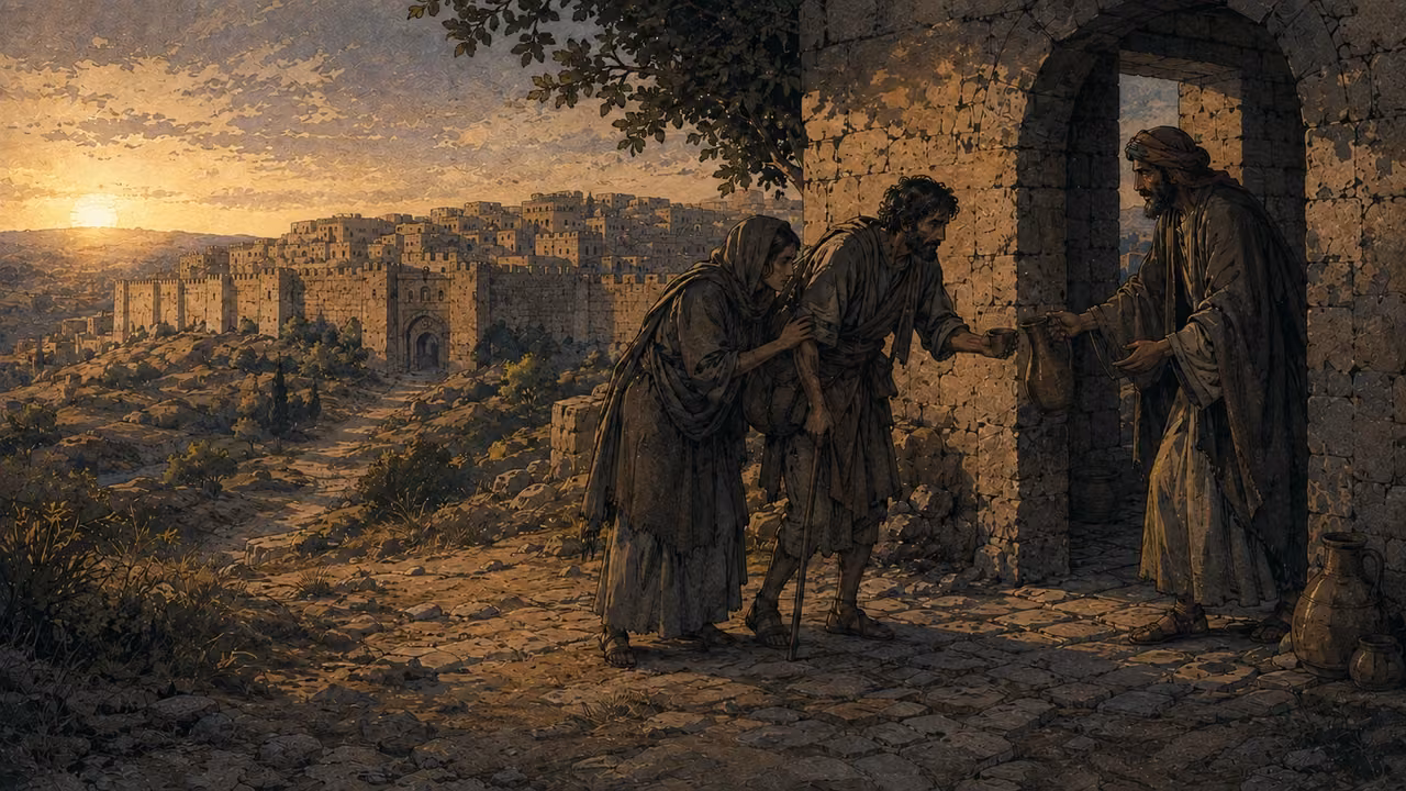 Refuge in Zion. ANSWER TO THE MESSENGERS | Yahweh has founded Zion, where the afflicted find refuge. The welcome at its gate is illustrative staging of that assurance.