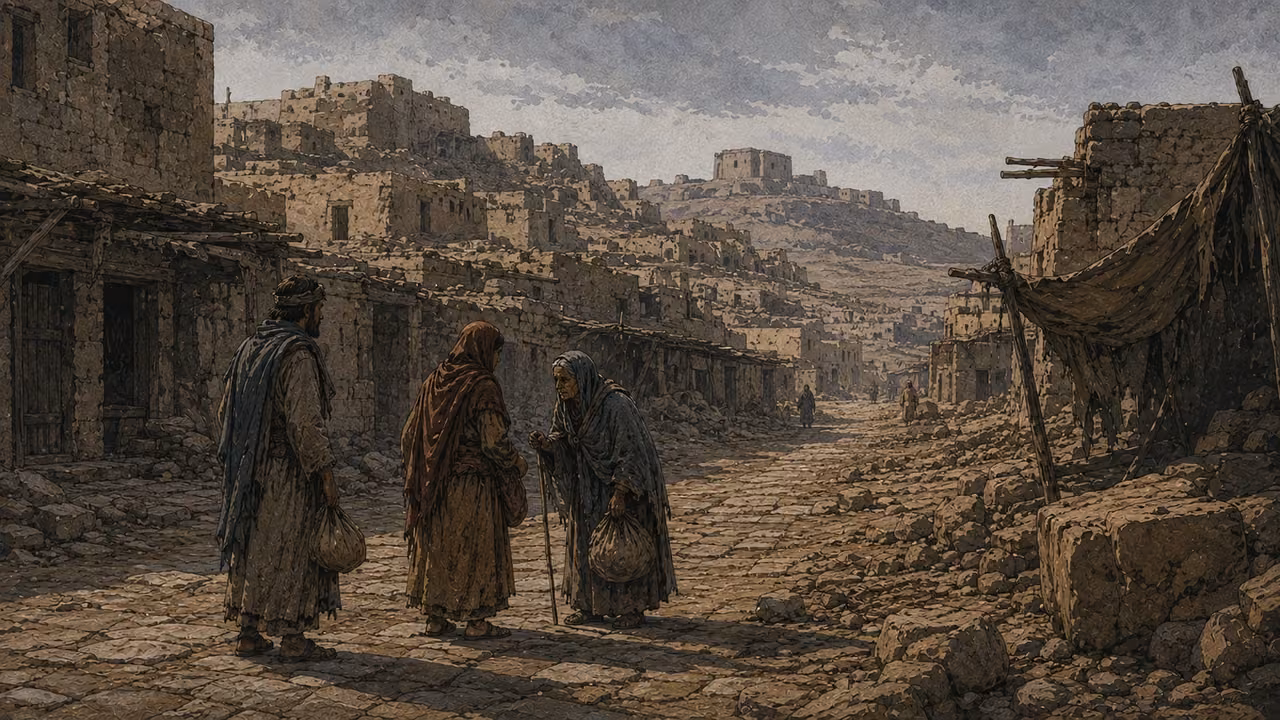 A small remnant. FINAL TIME-BOUND WARNING | The oracle closes with a three-year limit and a small, weakened remnant. The few survivors visualize the warning; its timing remains in the accompanying Scripture.