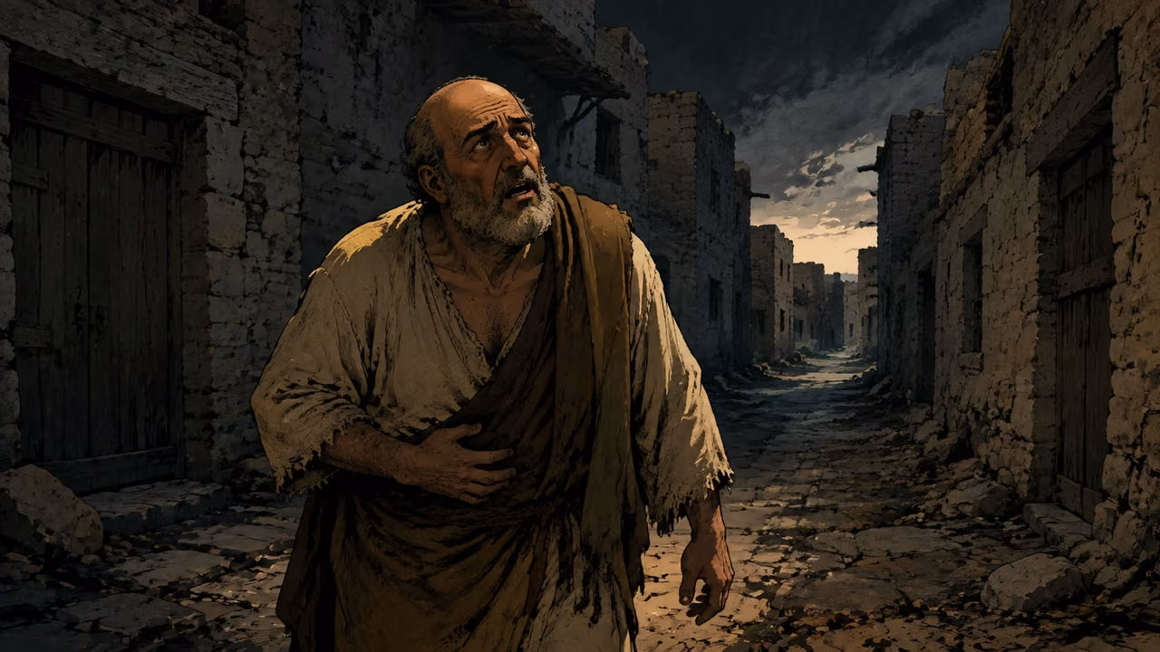 To the testimony. WARNING | The passage rejects consulting the dead and turns to instruction and testimony. Hunger, distress and darkness follow. No imagined spirit is presented as a biblical event.