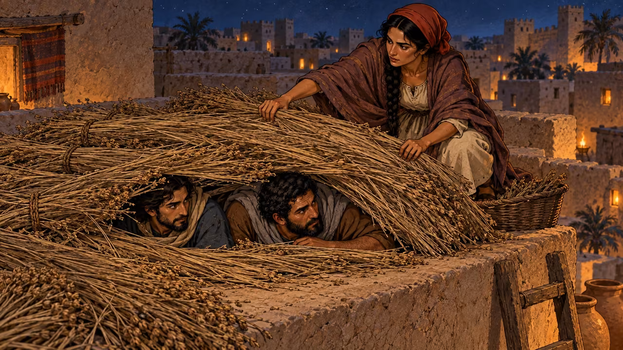 Hidden beneath the flax