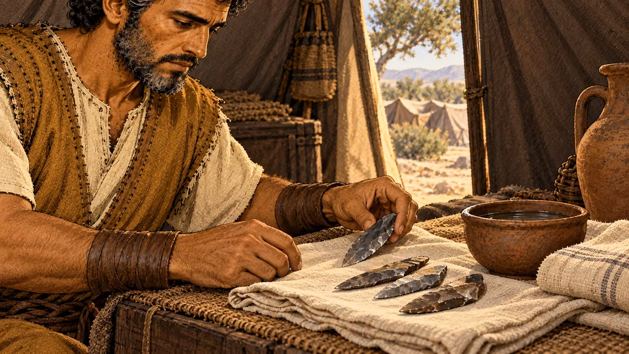 Flint knives at Gilgal