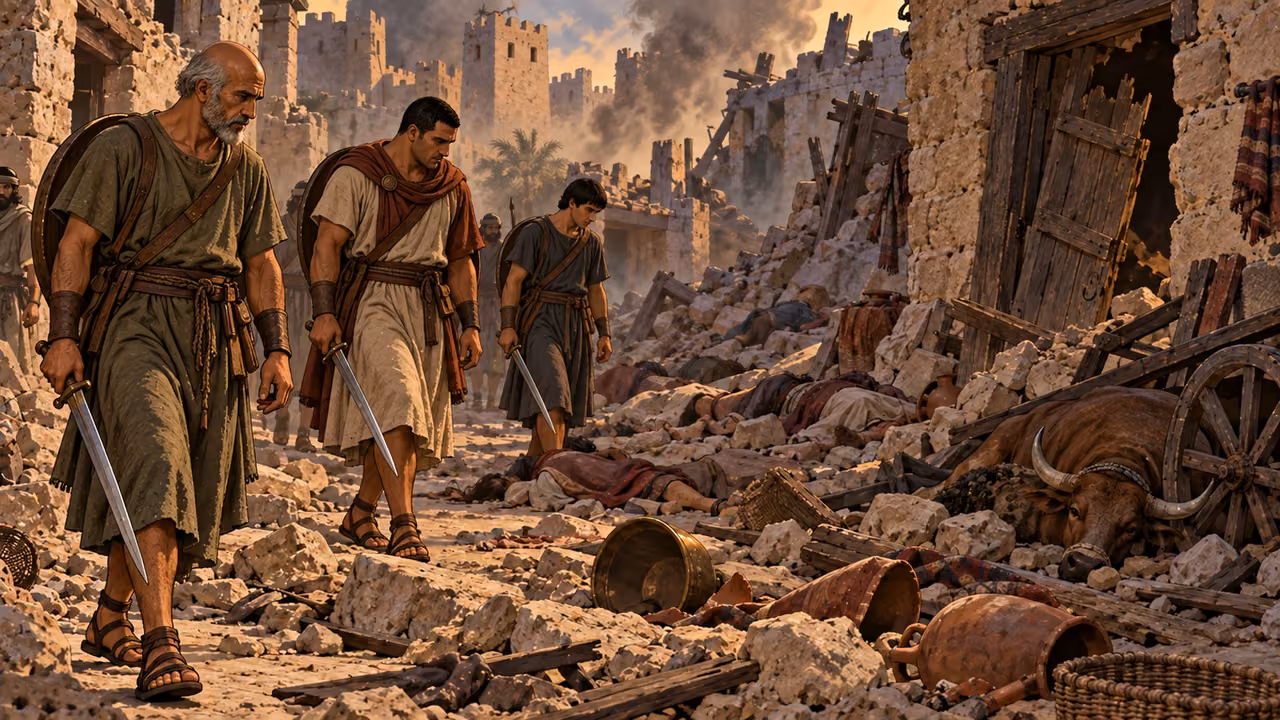 Destruction in the city