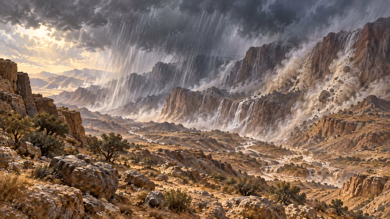 The mountains tremble
