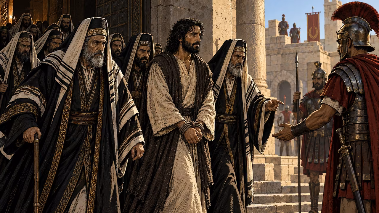 Jesus Brought to Pilate.