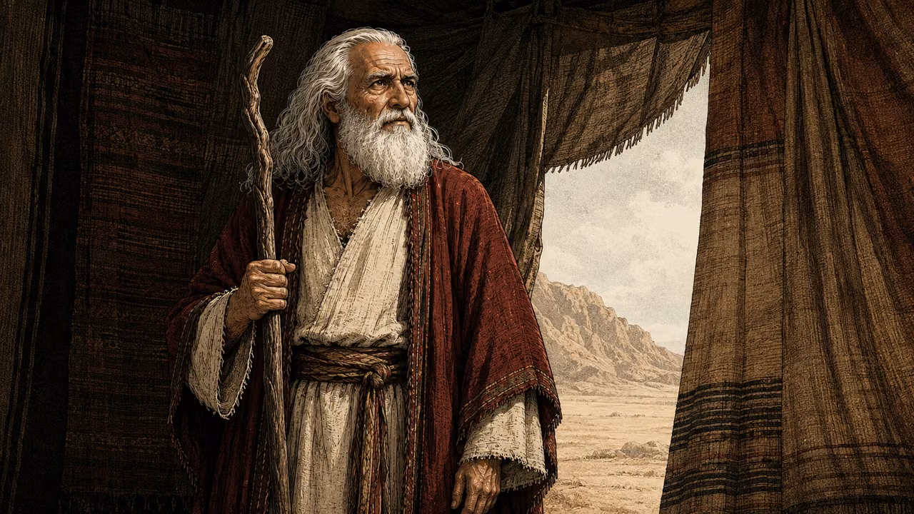 Moses receives instructions in the tent of meeting.