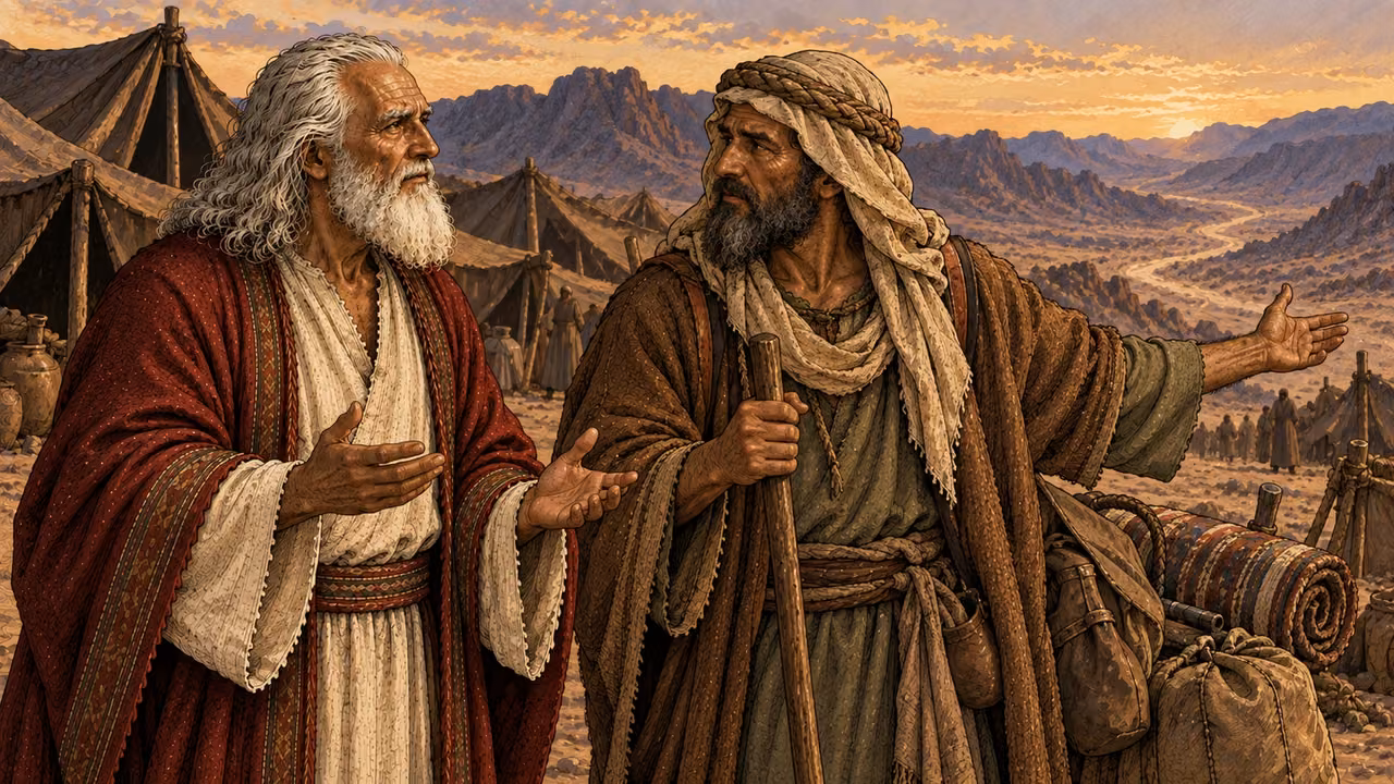 Moses invites Hobab