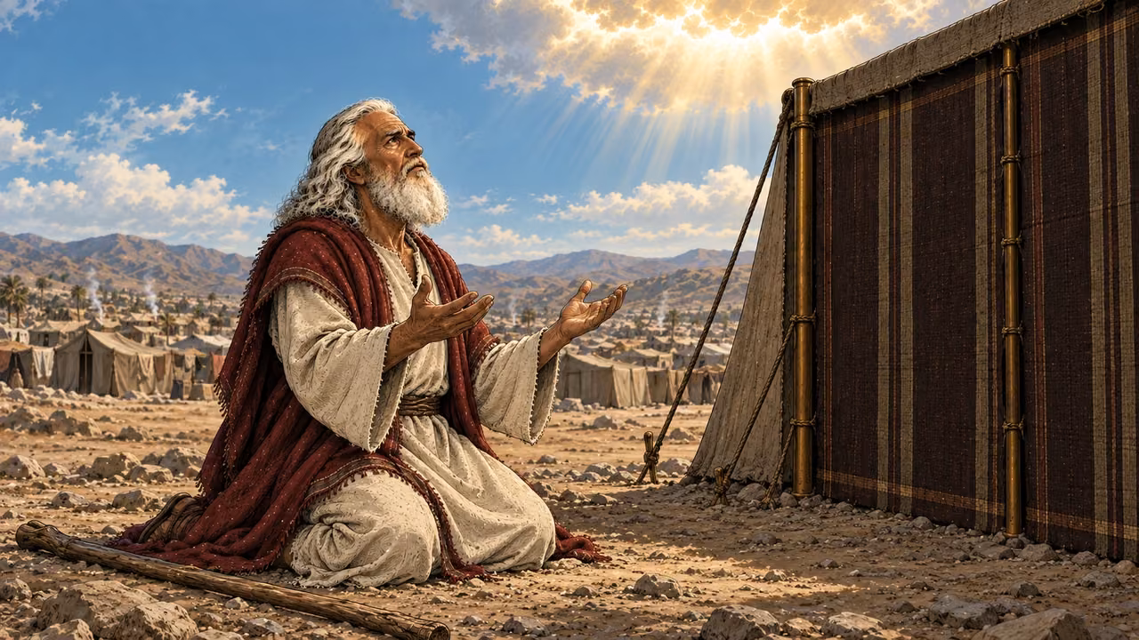 Moses intercedes for the people